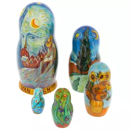 Matryoshka doll for 5 places "Van Gogh" 21 cm