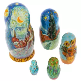Matryoshka doll for 5 places "Van Gogh" 21 cm