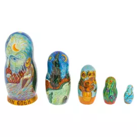 Matryoshka doll for 5 places "Van Gogh" 21 cm