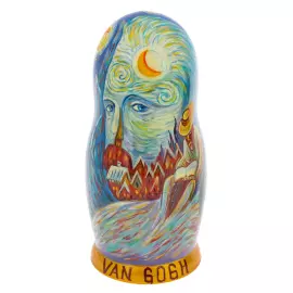 Matryoshka doll for 5 places "Van Gogh" 21 cm
