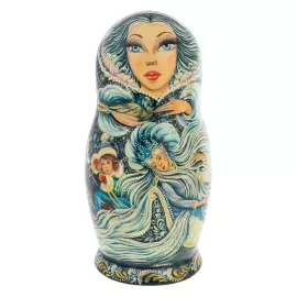 Matryoshka doll for 5 people "Snow Queen" 21 cm