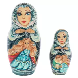 Matryoshka doll for 5 people "Snow Queen" 21 cm