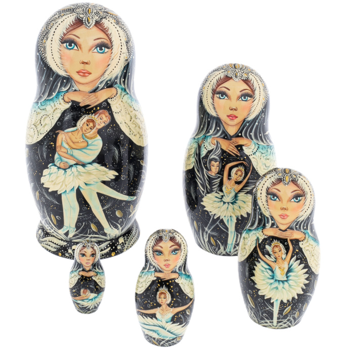Matryoshka doll for 5 people "Ballet "Swan Lake" 21 cm