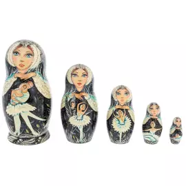 Матрешка на 5 мест "Балет "Лебединое озеро" 21 см
