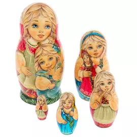 Matryoshka doll for 5 places "Children" 14 cm