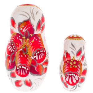 Matryoshka doll for 5 people "Moscow" white, 15 cm