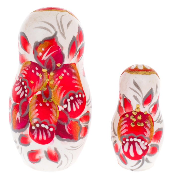 Matryoshka doll for 5 people "Moscow" white, 15 cm