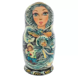 Matryoshka doll for 5 people "Snow Queen" 12.5 cm