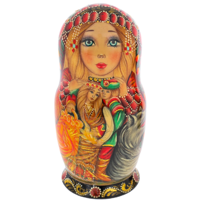 Matryoshka doll for 5 people "Firebird" 12.5 cm