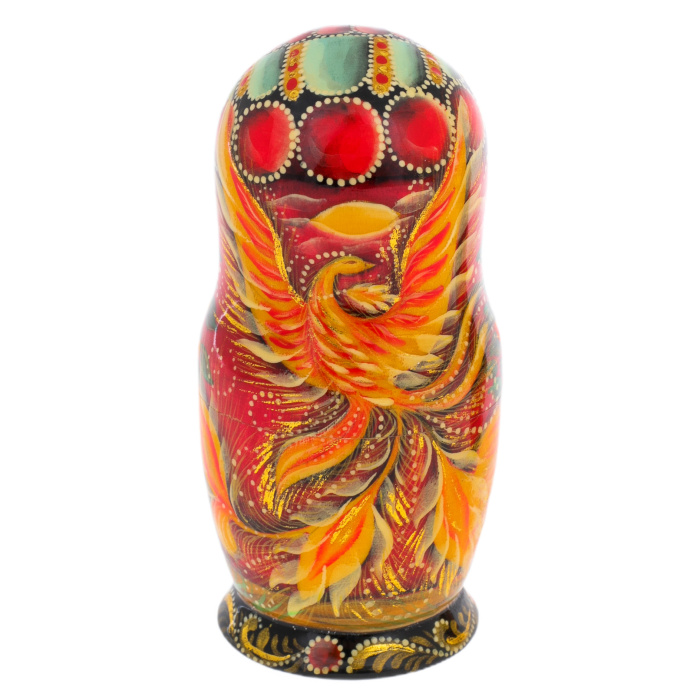 Matryoshka doll for 5 people "Firebird" 12.5 cm