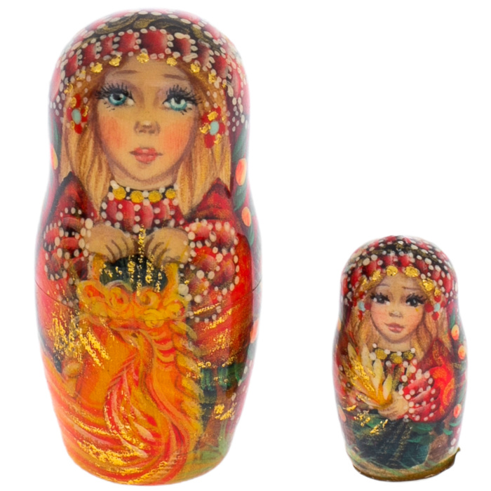 Matryoshka doll for 5 people "Firebird" 12.5 cm