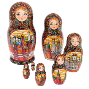 Matryoshka doll for 7 people "Moscow. Lace" 24 cm
