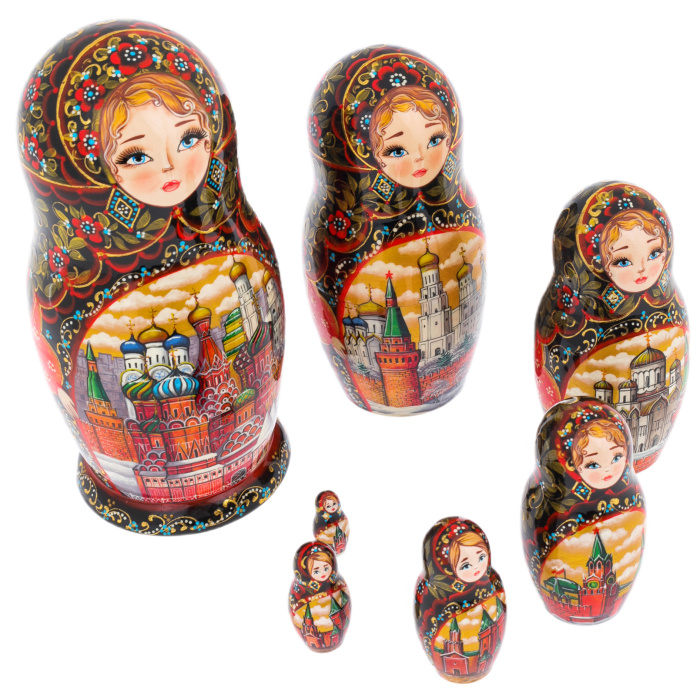 Matryoshka doll for 7 people "Moscow. Lace" 24 cm