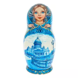 Matryoshka doll for 5 people "Saint Petersburg" 21 cm
