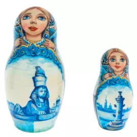 Matryoshka doll for 5 people "Saint Petersburg" 21 cm