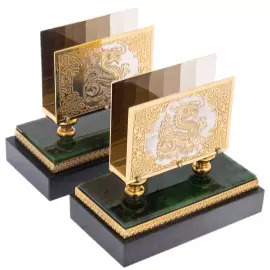 Table set made of jade "Dragon" Zlatoust