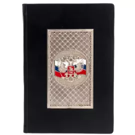 Ежедневник с ручкой "Герб РФ" черный, Златоуст