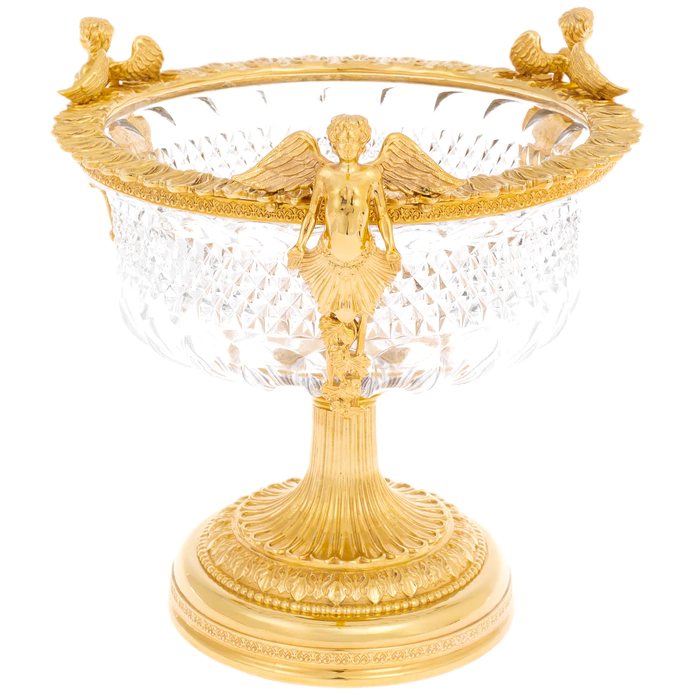 Crystal vase "Angels" Zlatoust