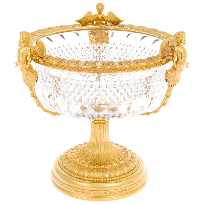 Crystal vase "Angels" Zlatoust