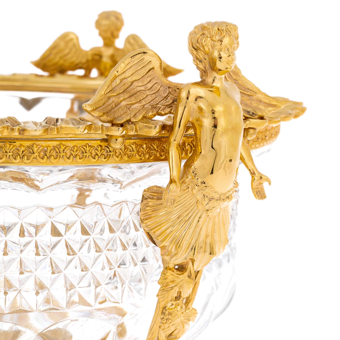 Crystal vase "Angels" Zlatoust