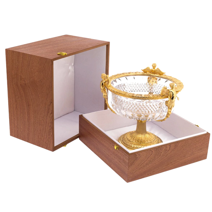 Crystal vase "Angels" Zlatoust
