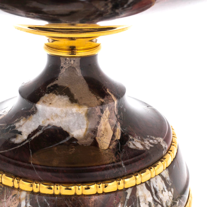 Vase of jasper "Lions" Zlatoust