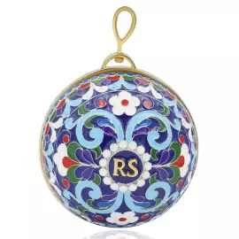 Christmas tree ball "Painted" blue