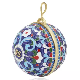 Christmas tree ball "Painted" blue