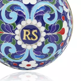 Christmas tree ball "Painted" blue