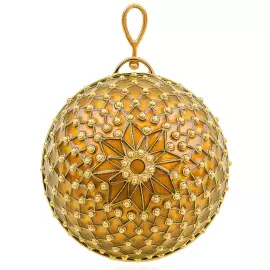 Елочный шар "Звезда" жёлтый