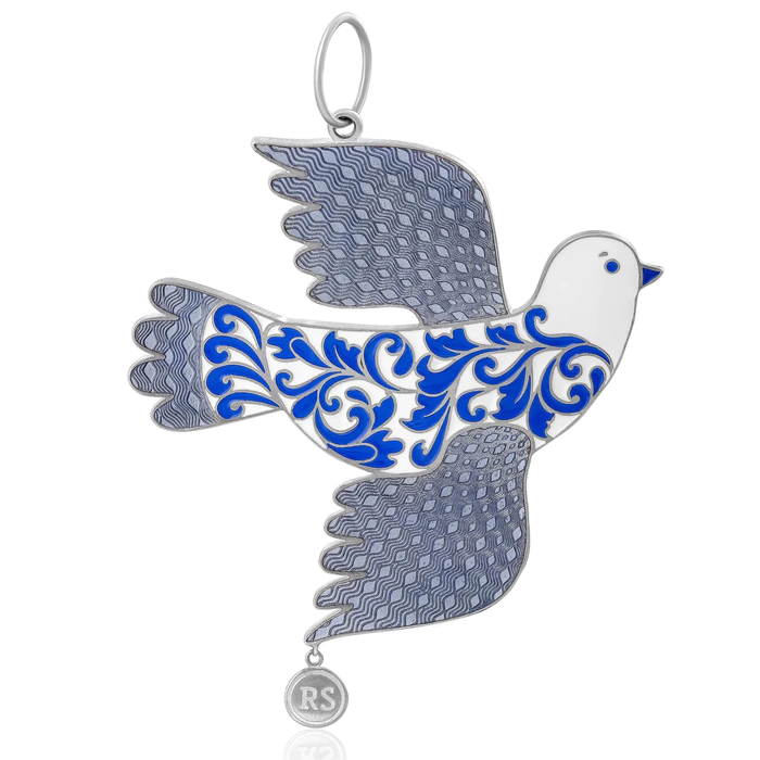 Silver Christmas tree toy "Bird"