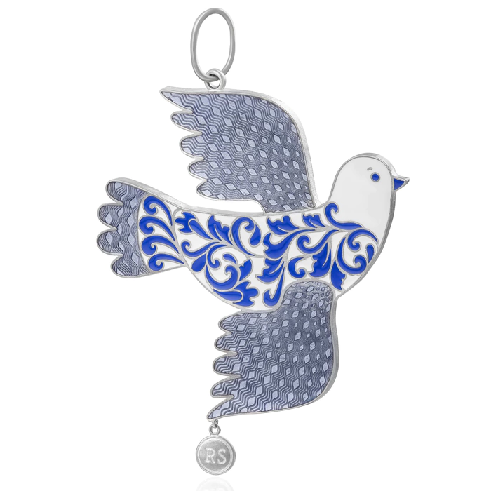 Silver Christmas tree toy "Bird"