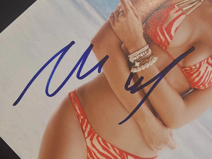 Autographed photo of supermodel Irina Shayk