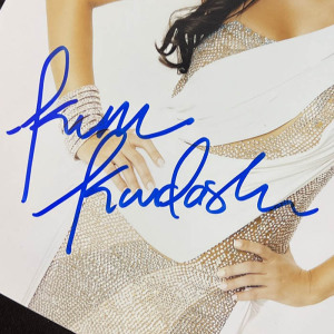 Autographed photo of model and actress Kim Kardashian
