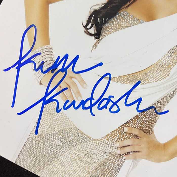 Autographed photo of model and actress Kim Kardashian