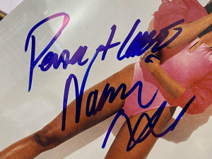 Autographed photo of supermodel and actress Naomi Campbell