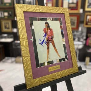Autographed photo of supermodel and actress Naomi Campbell