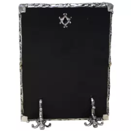 Icon with artistic casting "Nicholas the Wonderworker" small, desktop (bronze)