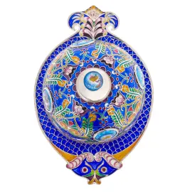 Икорница "Царская" с финифтью Икорница "Царская" с финифтью