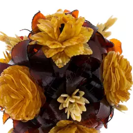 Ваза из оникса с янтарными розами