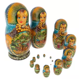 Matryoshka doll for 15 places "Summer troika" 33 cm