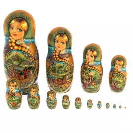Matryoshka doll for 15 places "Summer troika" 33 cm