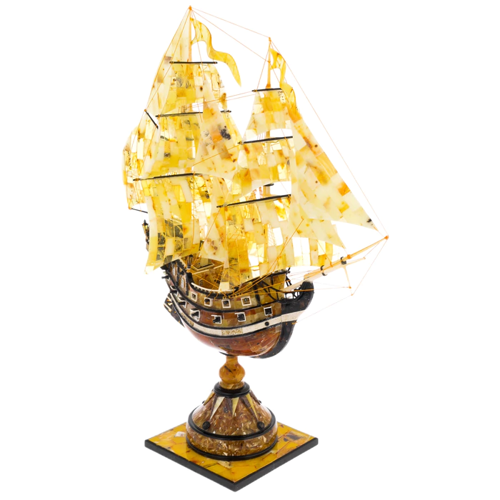 Souvenir of amber "Frigate Santa Maria"