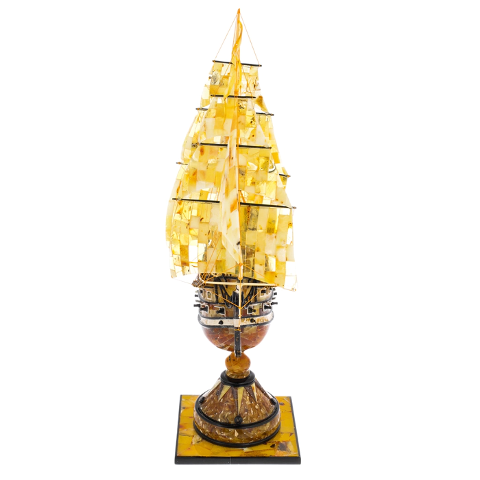 Souvenir of amber "Frigate Santa Maria"