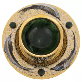 Sterlet caviar set with jade, Zlatoust