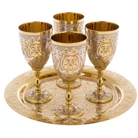 Набор для водки "Орнамент" на 4 персоны, Златоуст
