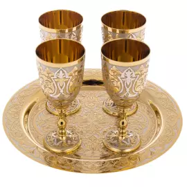 Набор для водки "Орнамент" на 4 персоны, Златоуст