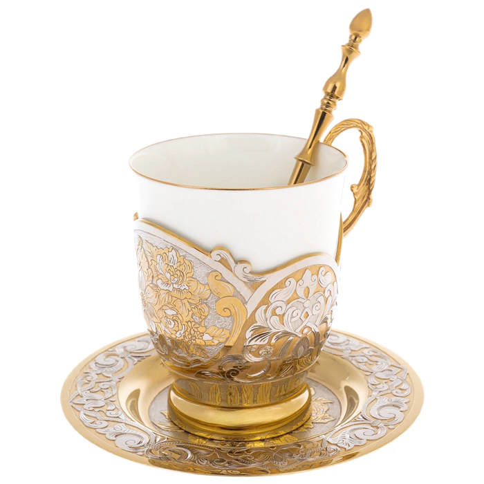 Bouquet coffee set for 1 person, Zlatoust