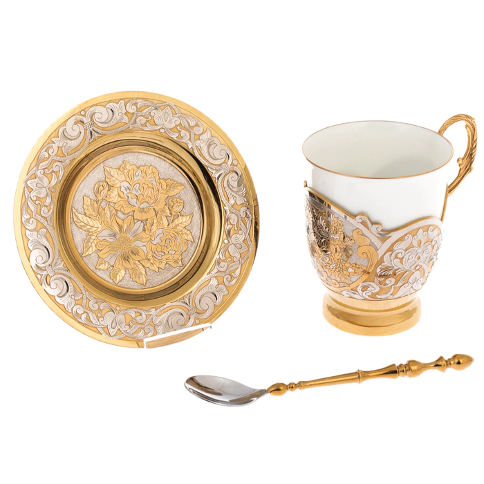 Bouquet coffee set for 1 person, Zlatoust