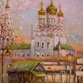 Oil painting "Taganskaya Square"
